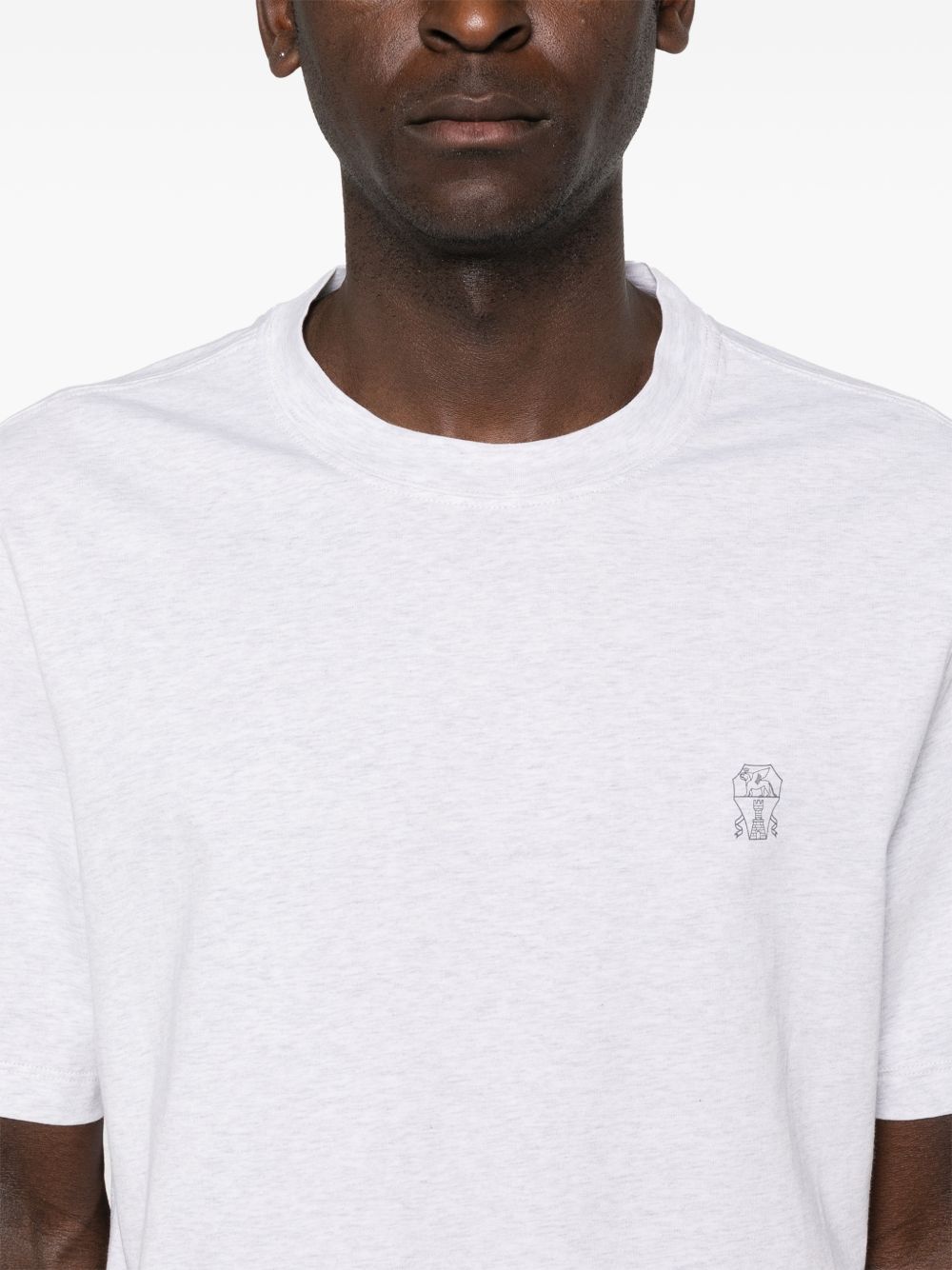 Brunello Cucinelli Men Logo Cotton T-Shirt BRUNELLO CUCINELLI
