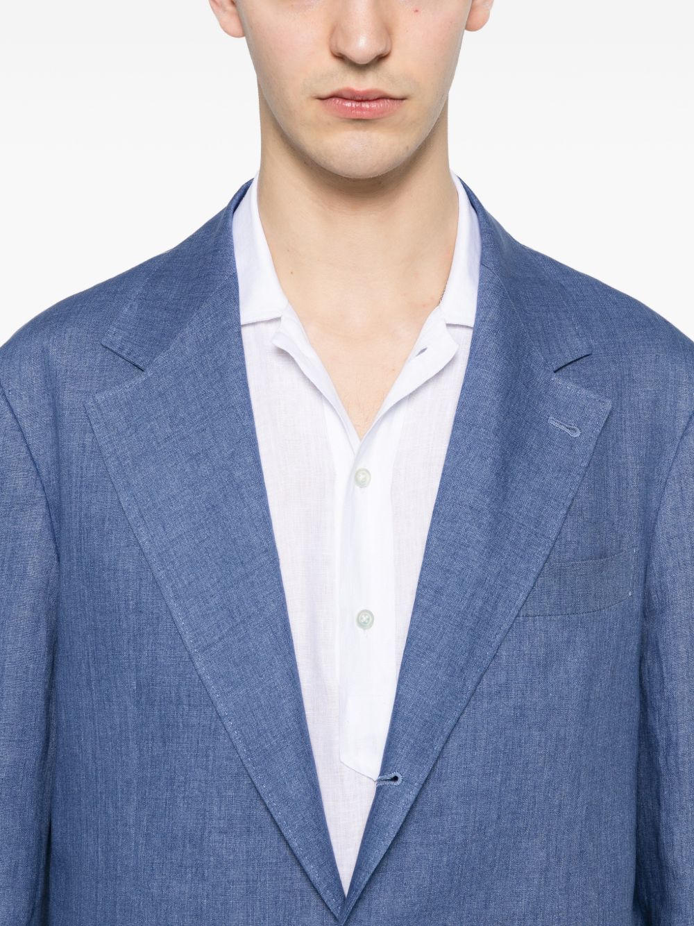 Brunello Cucinelli Men Linen Single-Breasted Suit BRUNELLO CUCINELLI