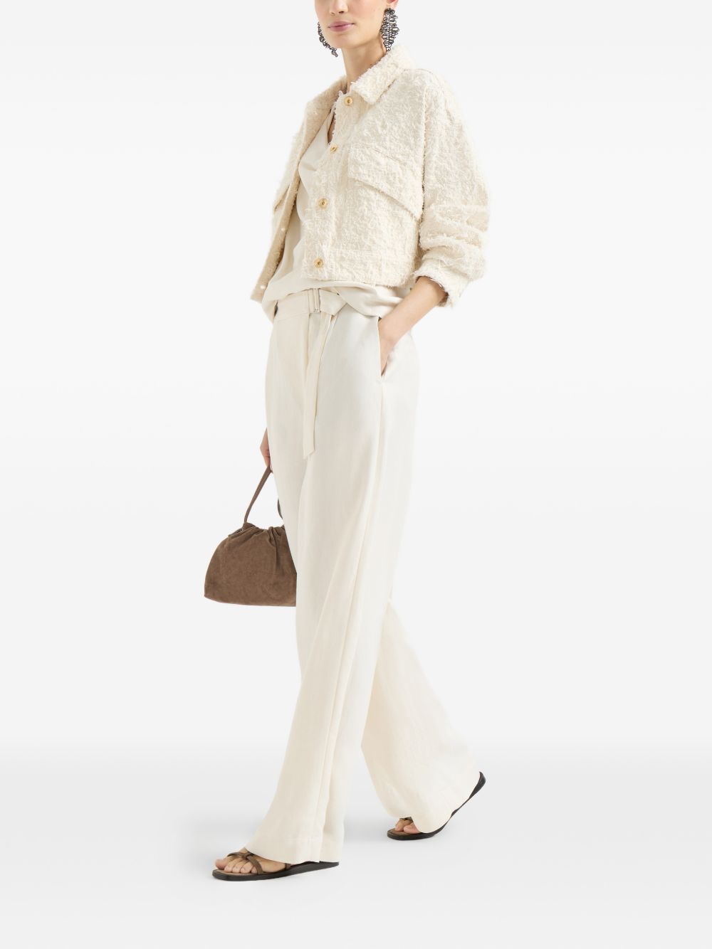 Brunello Cucinelli Women Linen Blend Trousers BRUNELLO CUCINELLI