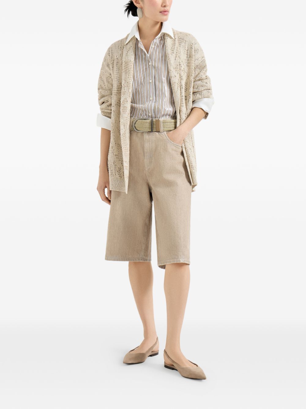 Brunello Cucinelli Women Striped Cotton Shirt BRUNELLO CUCINELLI