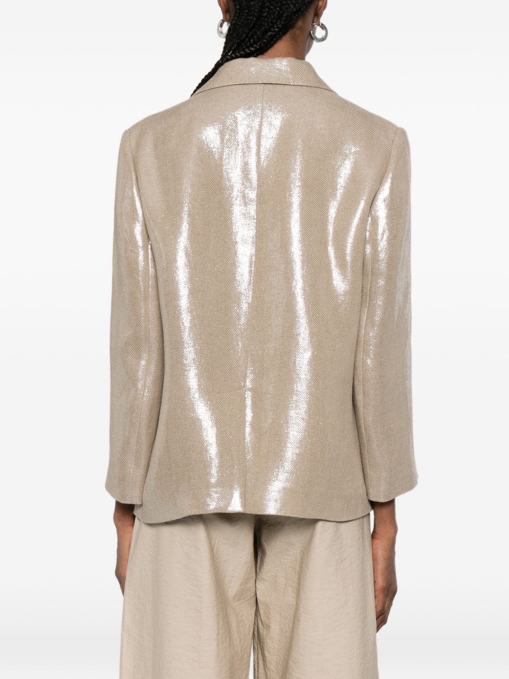 Brunello Cucinelli Women Linen Double-Breasted Jacket BRUNELLO CUCINELLI