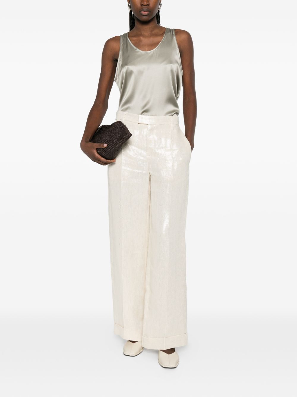 Brunello Cucinelli Women Linen Trousers BRUNELLO CUCINELLI