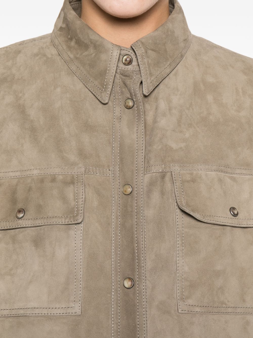 Brunello Cucinelli Women Leather Shirt BRUNELLO CUCINELLI