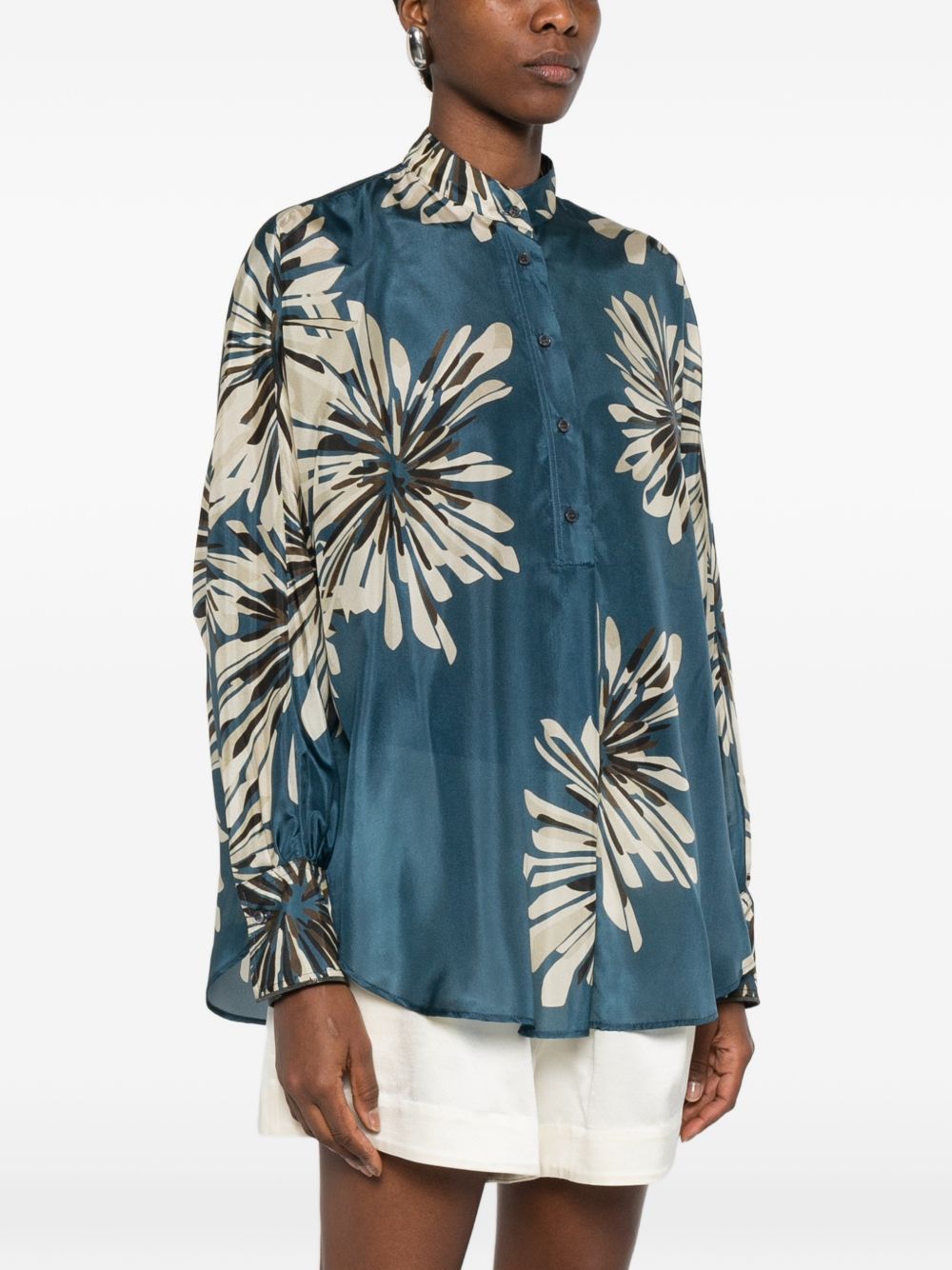 Brunello Cucinelli Women Printed Silk Shirt BRUNELLO CUCINELLI