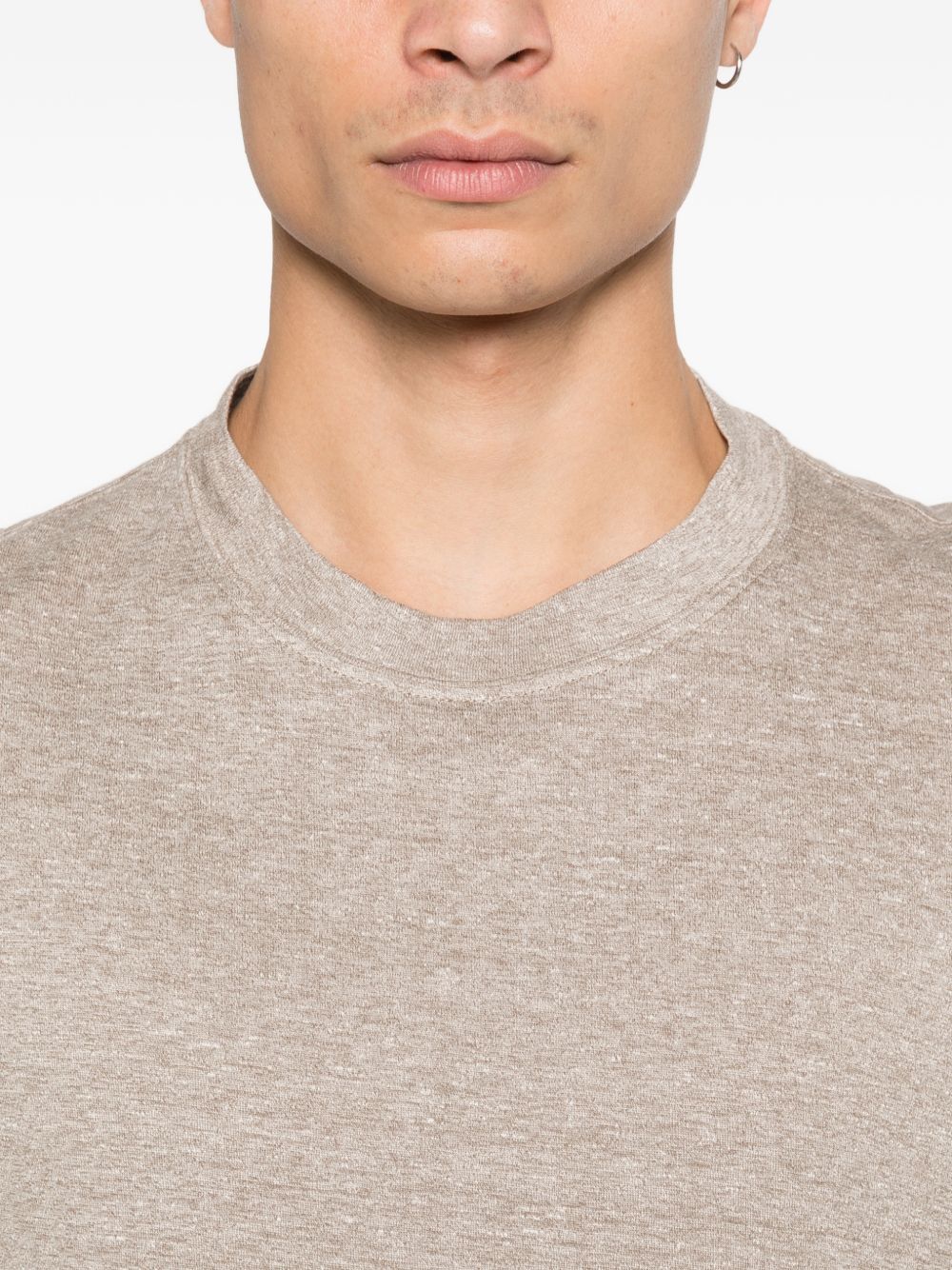 Brunello Cucinelli Men Linen Blend T-Shirt BRUNELLO CUCINELLI