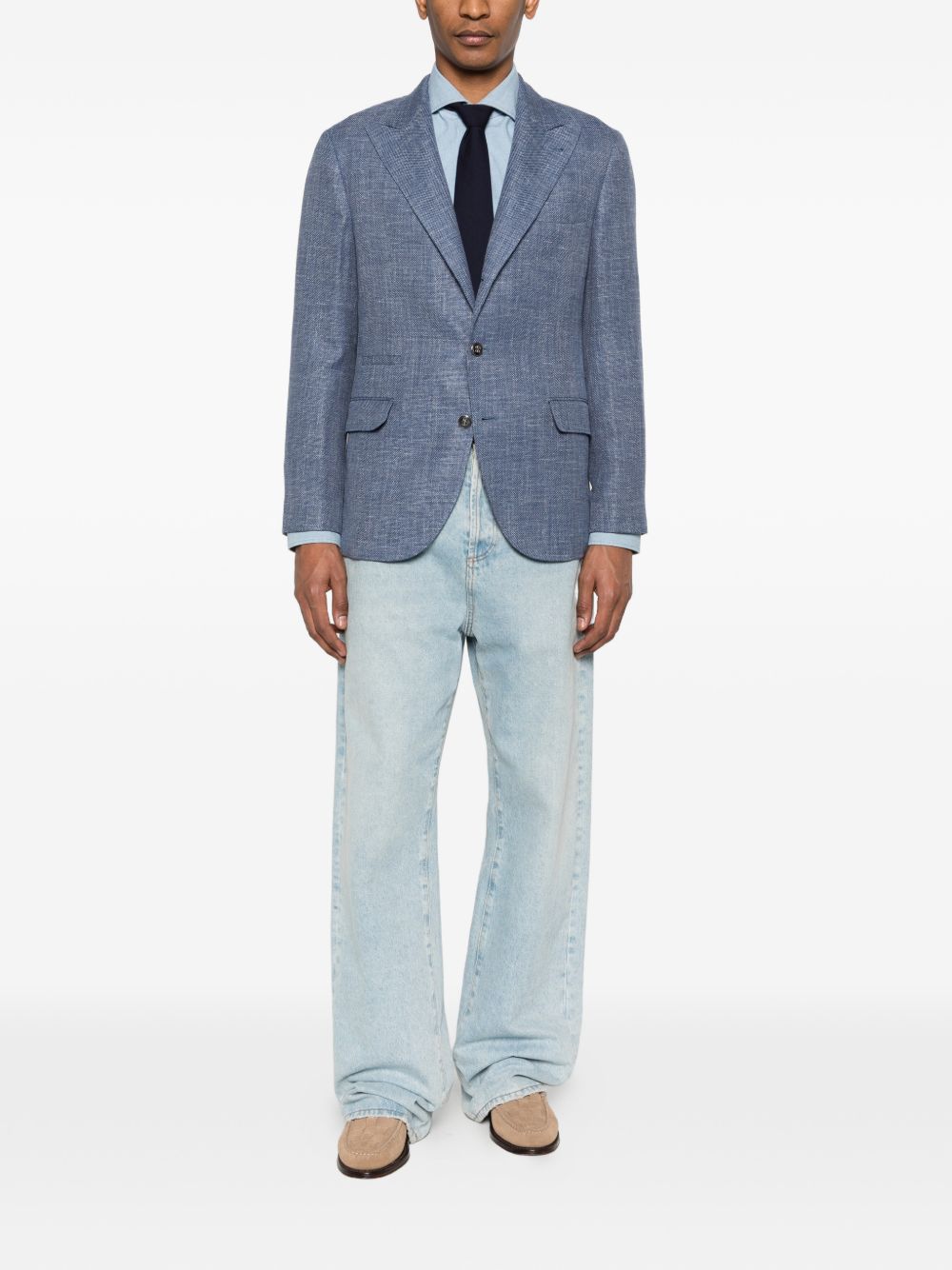 Brunello Cucinelli Men Wool Blend Single-Breasted Jacket BRUNELLO CUCINELLI