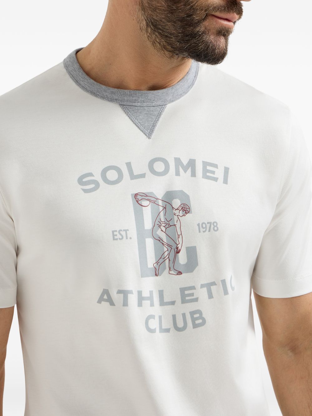 Brunello Cucinelli Men Logo Cotton T-Shirt BRUNELLO CUCINELLI