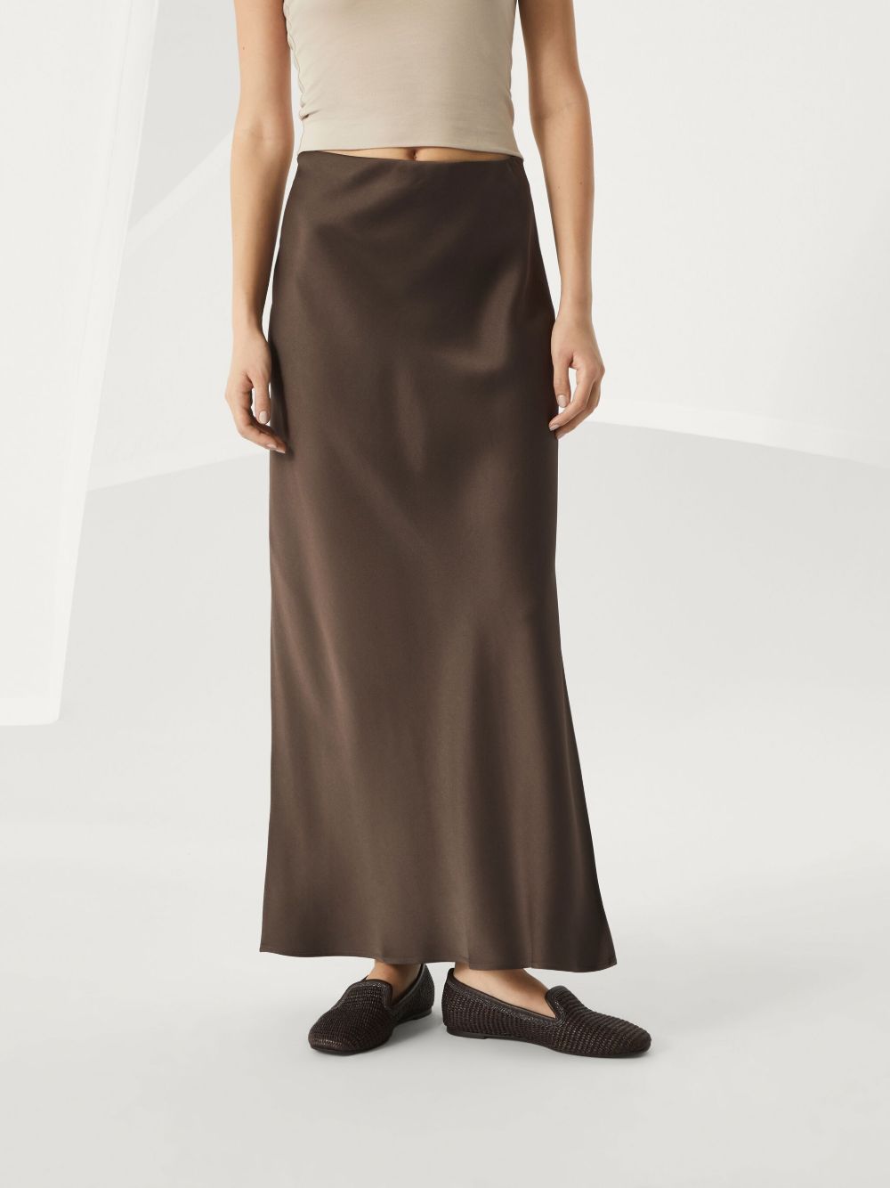 Brunello Cucinelli Women Silk Long Skirt BRUNELLO CUCINELLI