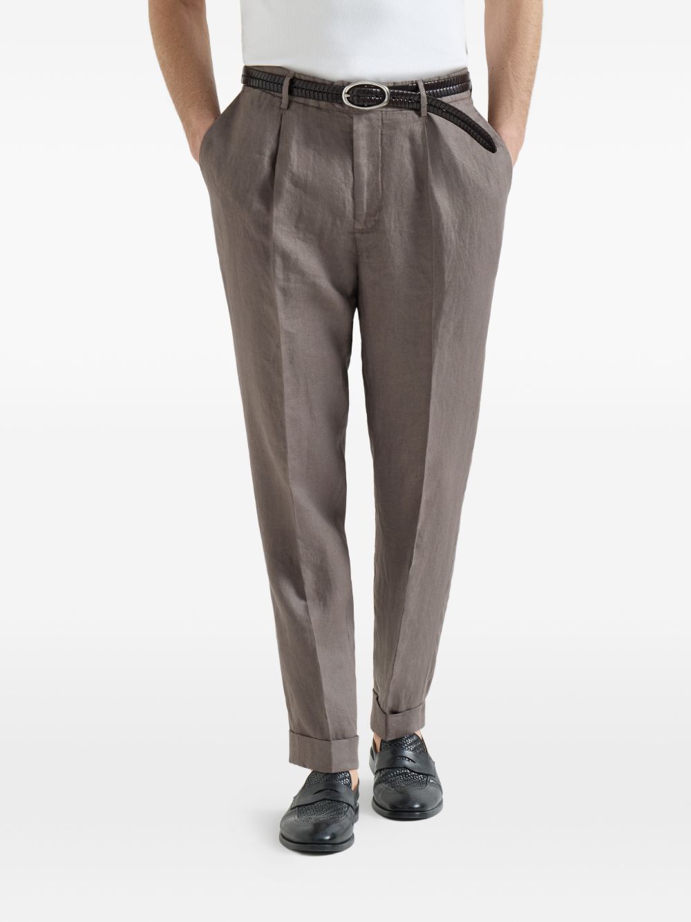 Brunello Cucinelli Men Linen Trousers BRUNELLO CUCINELLI