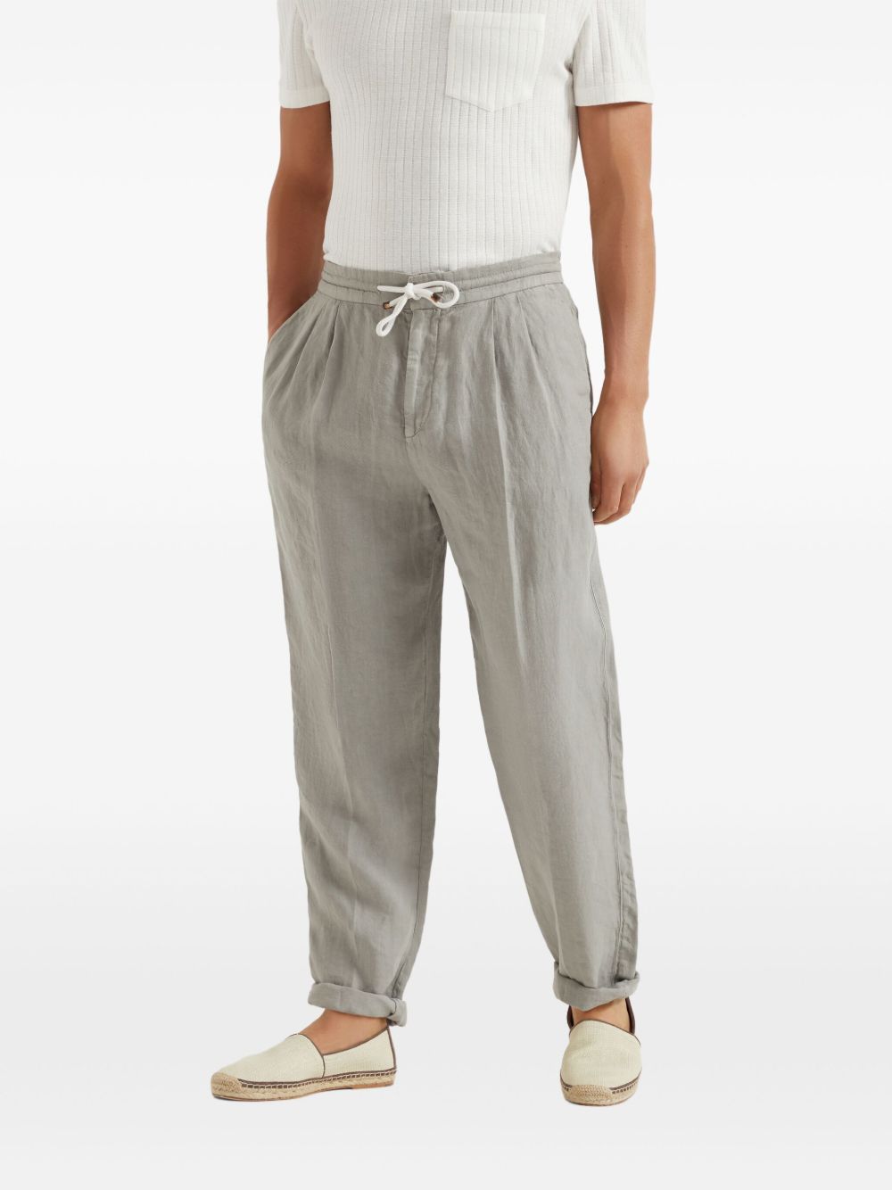 Brunello Cucinelli Men Linen Trousers BRUNELLO CUCINELLI