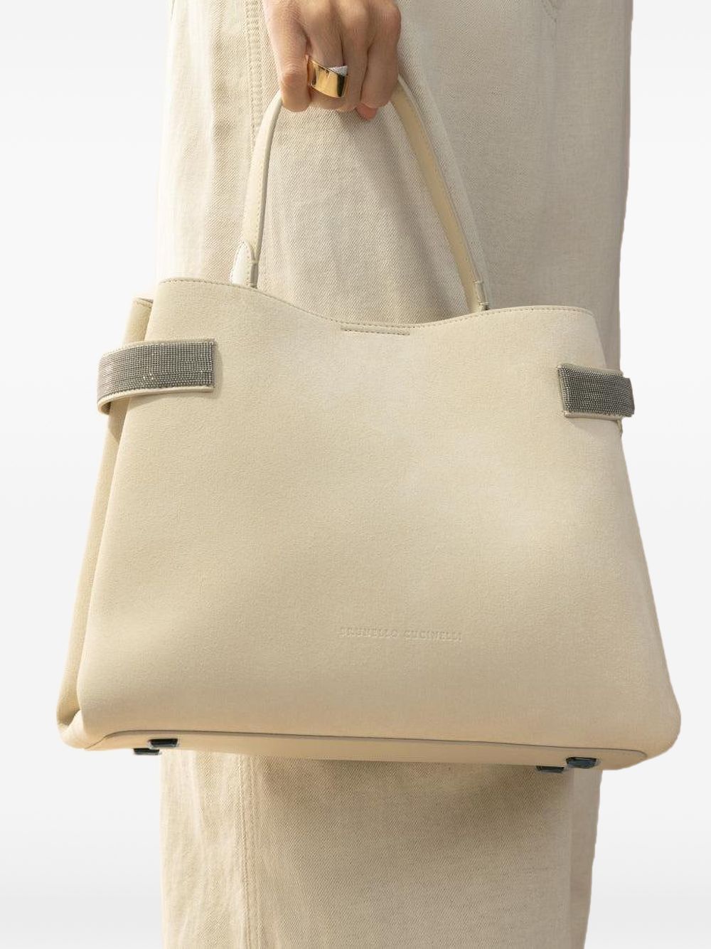 Brunello Cucinelli Women Suede Leather Tote Bag BRUNELLO CUCINELLI