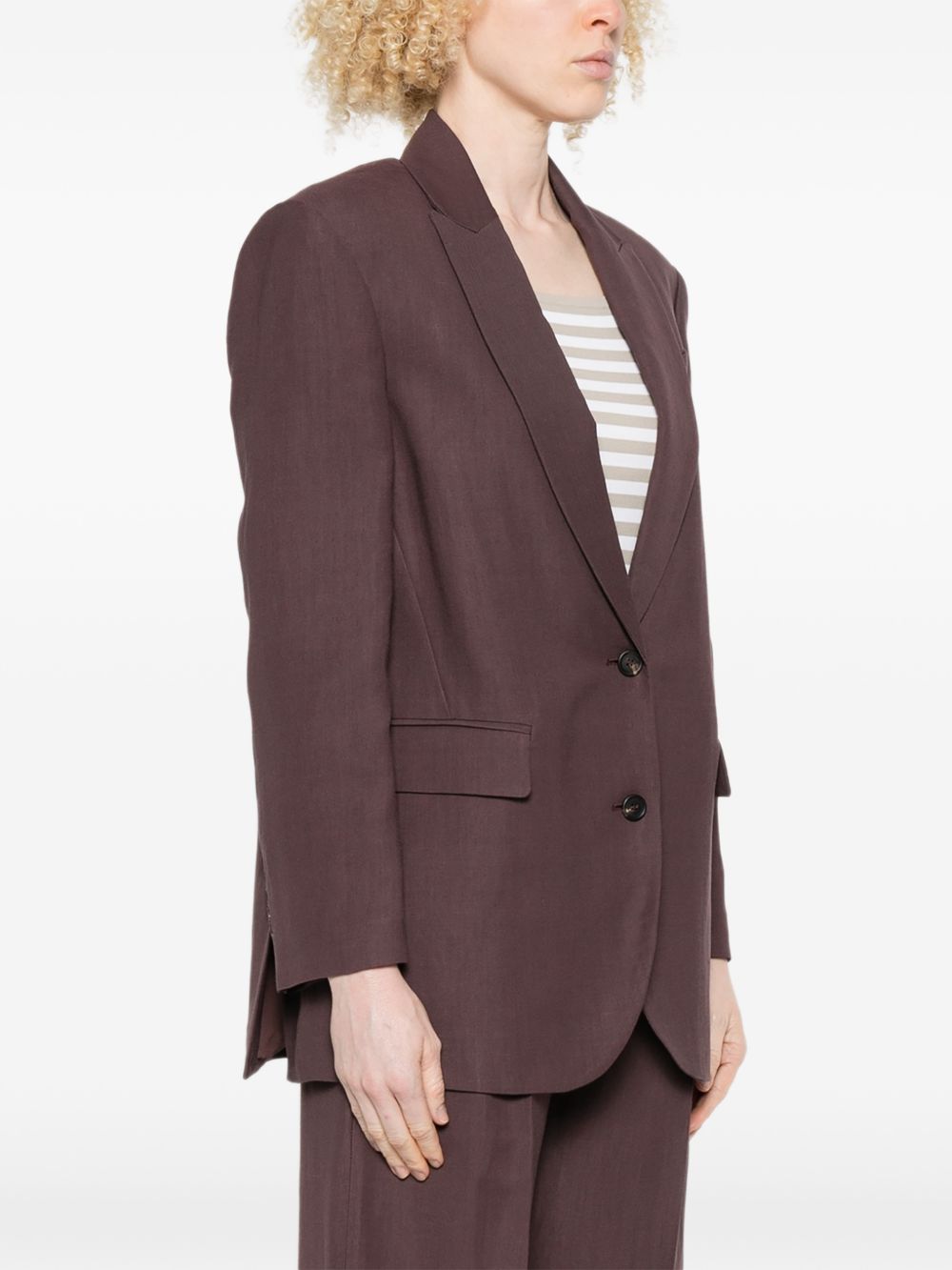 Brunello Cucinelli Women Single-Breasted Blazer Jacket BRUNELLO CUCINELLI