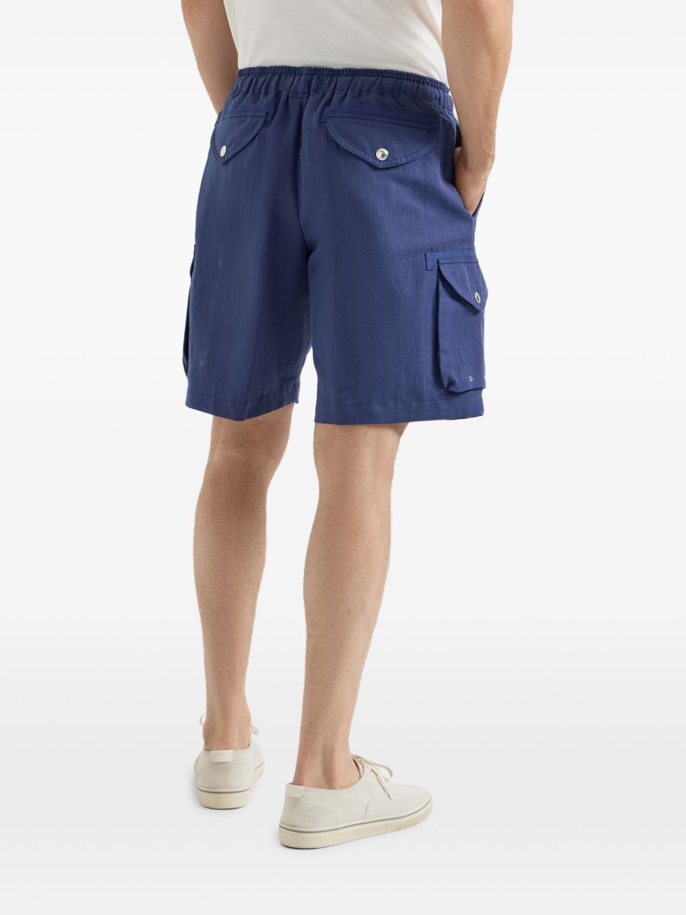 Brunello Cucinelli Men Linen Cargo Shorts BRUNELLO CUCINELLI