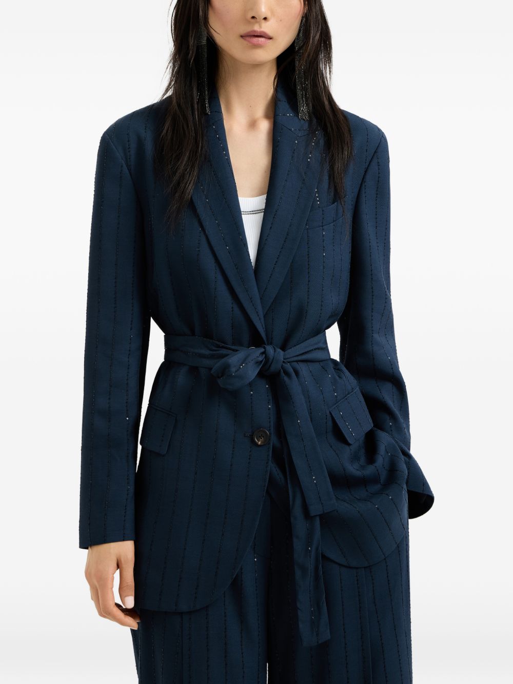 Brunello Cucinelli Women Belted Single-Breasted Jacket BRUNELLO CUCINELLI