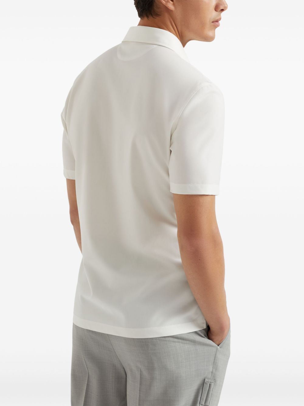 Brunello Cucinelli Men Logo Wool Polo Shirt BRUNELLO CUCINELLI