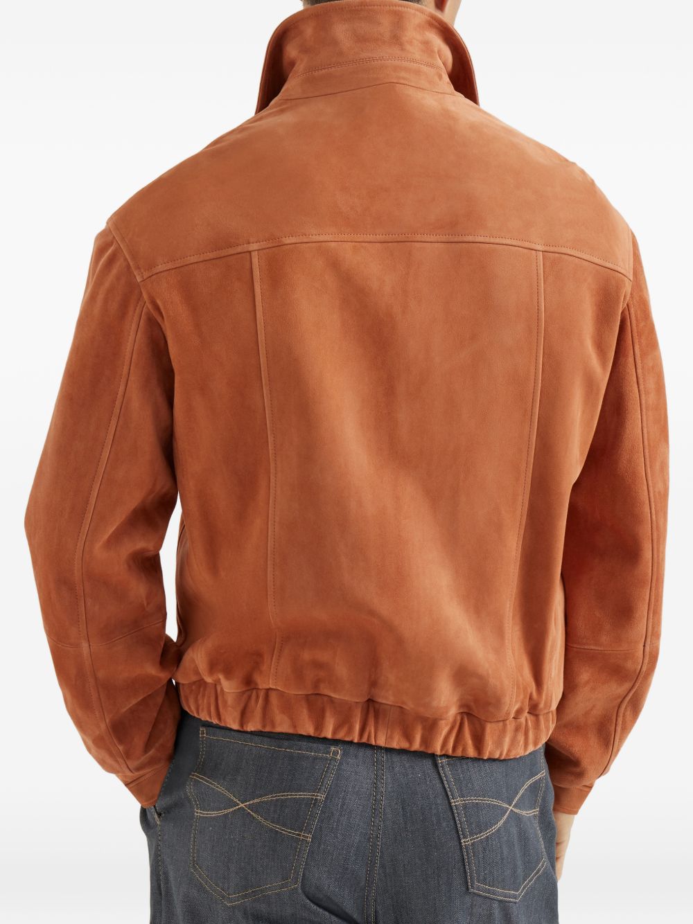 Brunello Cucinelli Men Suede Leather Jacket BRUNELLO CUCINELLI