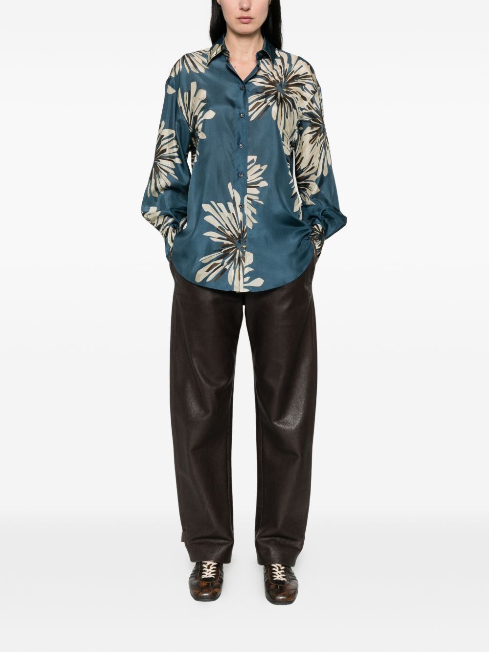 Brunello Cucinelli Women Printed Silk Shirt BRUNELLO CUCINELLI