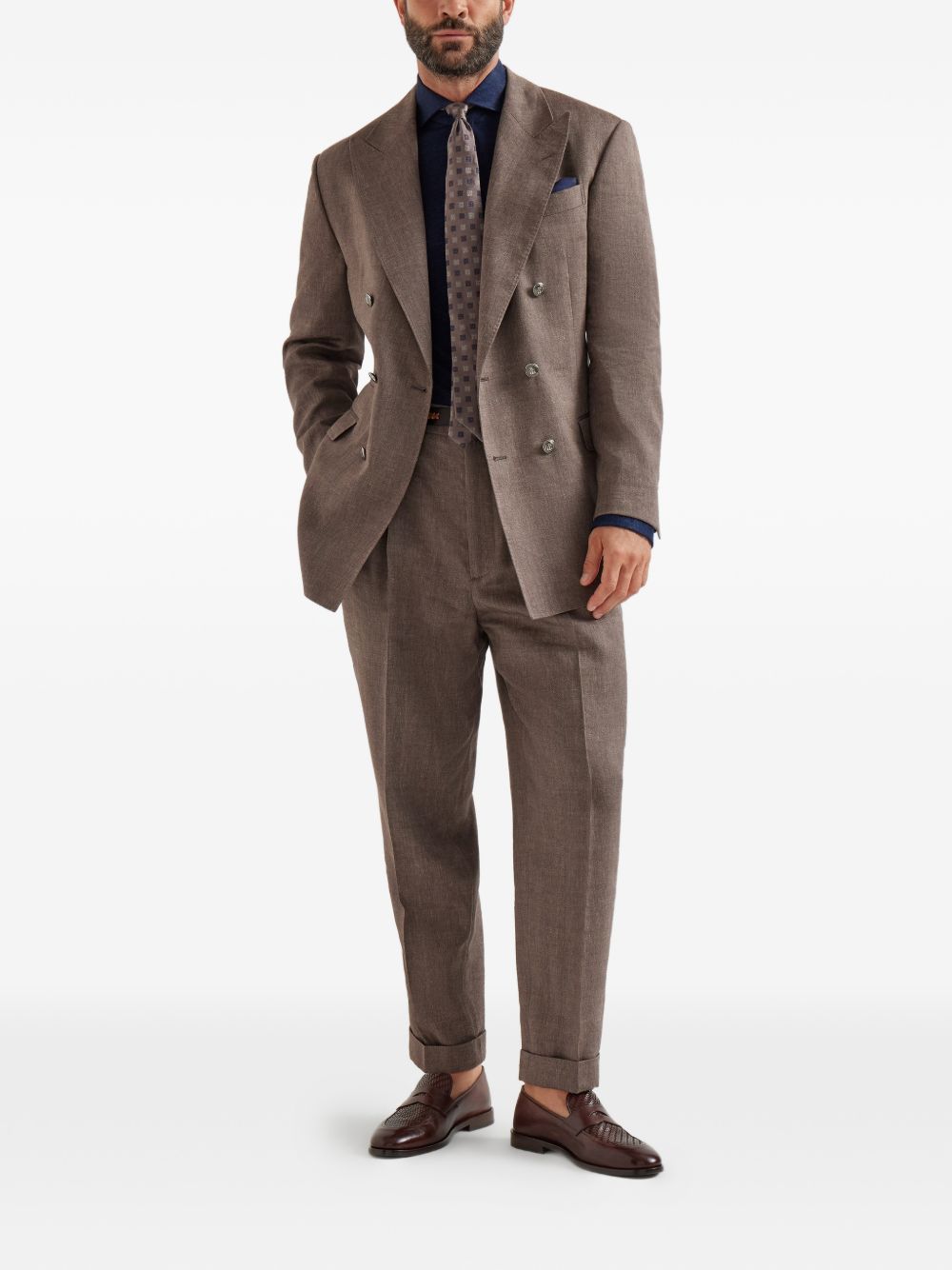 Brunello Cucinelli Men Linen And Cotton Blend Shirt BRUNELLO CUCINELLI