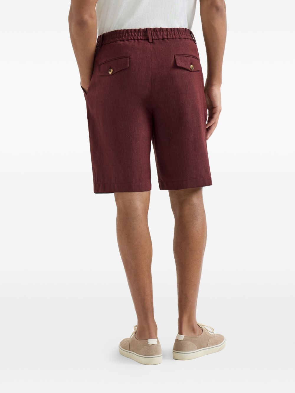 Brunello Cucinelli Men Linen Bermuda Shorts BRUNELLO CUCINELLI