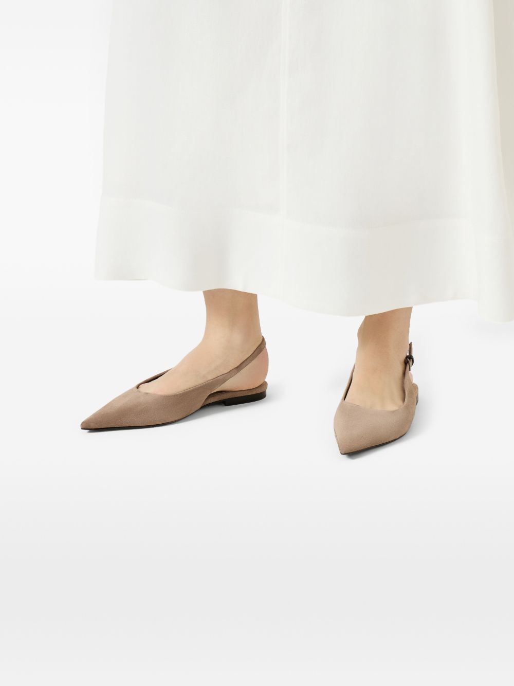 Brunello Cucinelli Women Leather Slingback Ballets BRUNELLO CUCINELLI