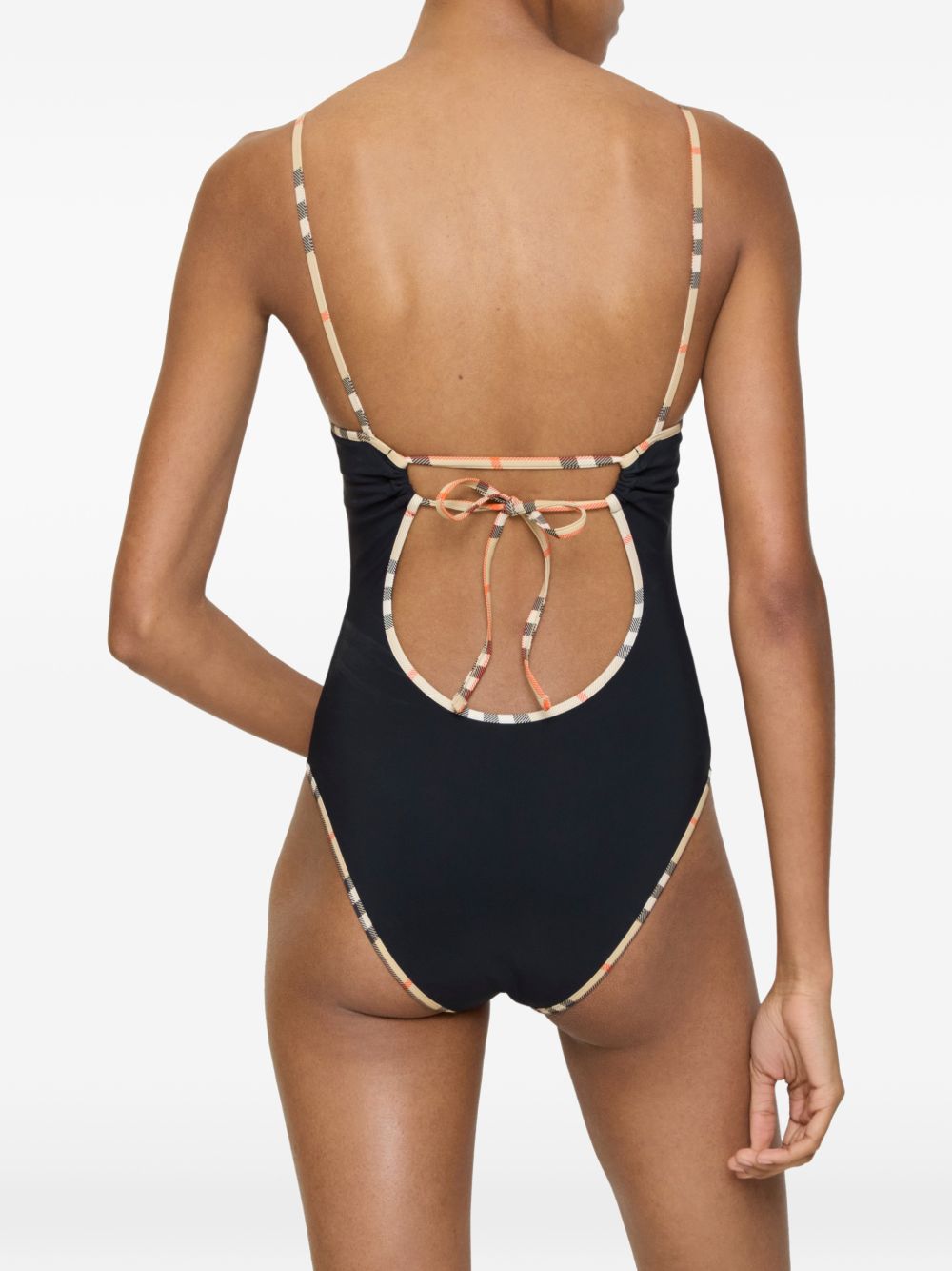 Burberry Women Check Detail Swimsuit