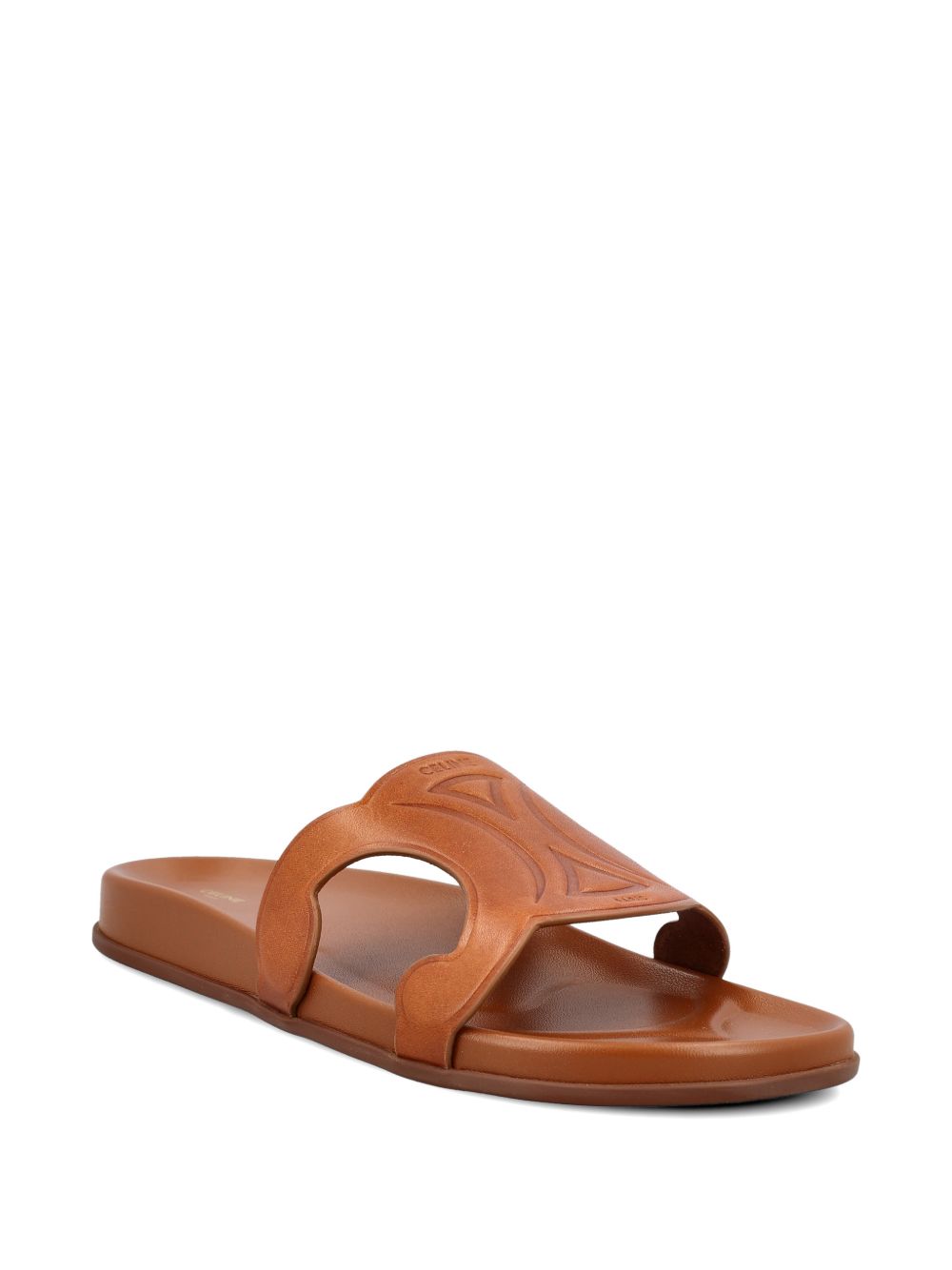 Celine Women Triomphe Leather Slides CELINE