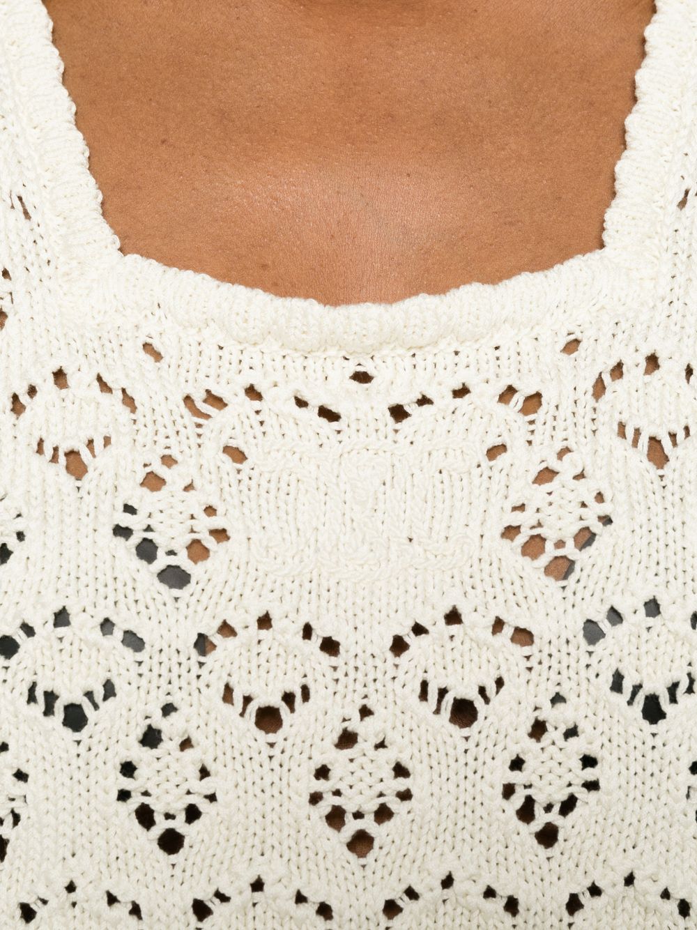 Celine Women Pointelle Cotton Top