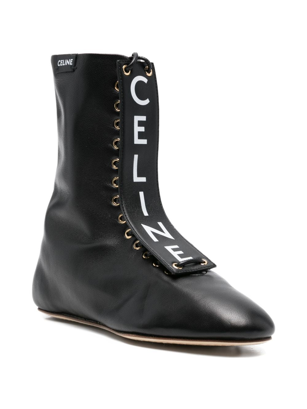 Celine Women Leather Lace-Up Boots CELINE