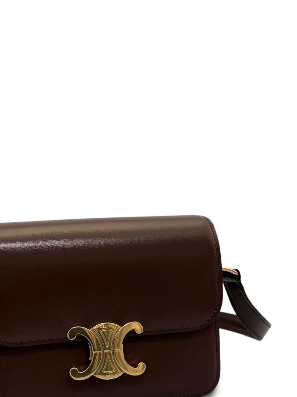Celine Women Triomphe Teen Leather Crossbody Bag CELINE