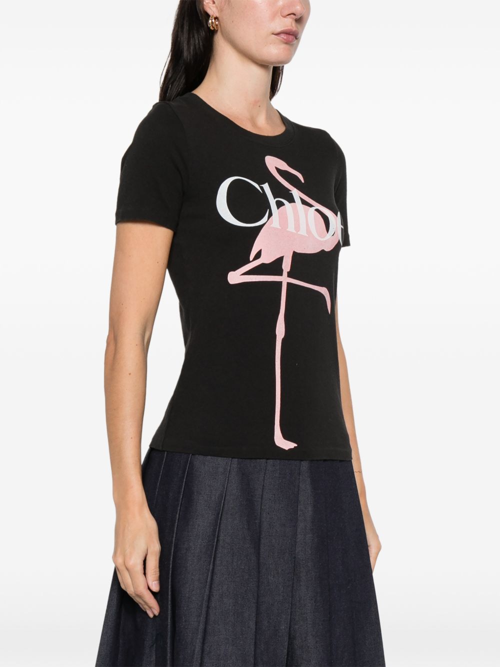 Chloé Women Printed Cotton T-Shirt CHLOE