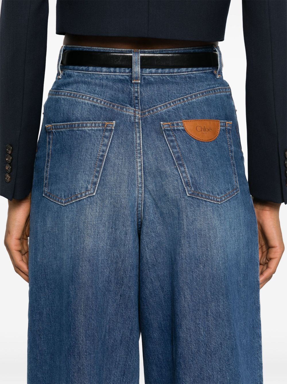Chloé Women Cotton Wide-Leg Denim Jeans CHLOE