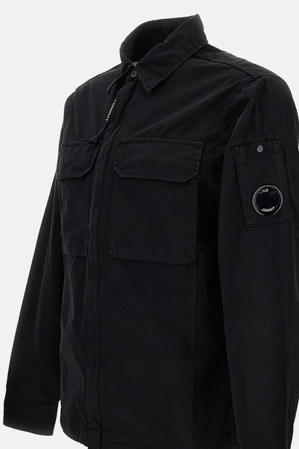 C.P. Company Men Oversized Organic Gabardine Zip-Up Shirt C.P. COMPANY