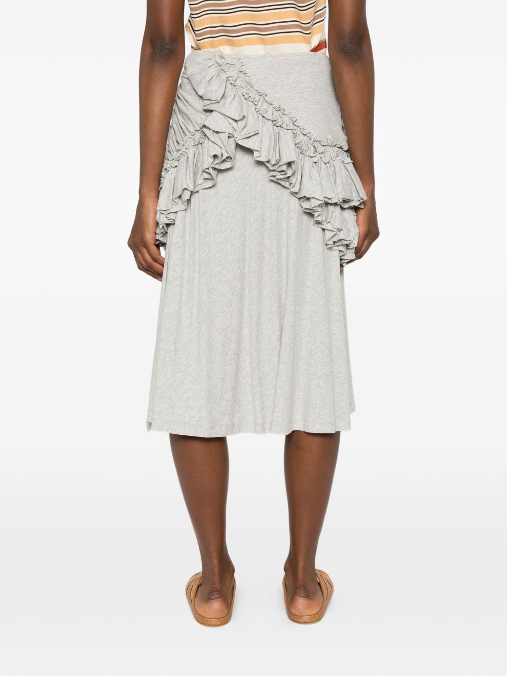 Dries Van Noten Women Humairah Cotton Midi Skirt DRIES VAN NOTEN