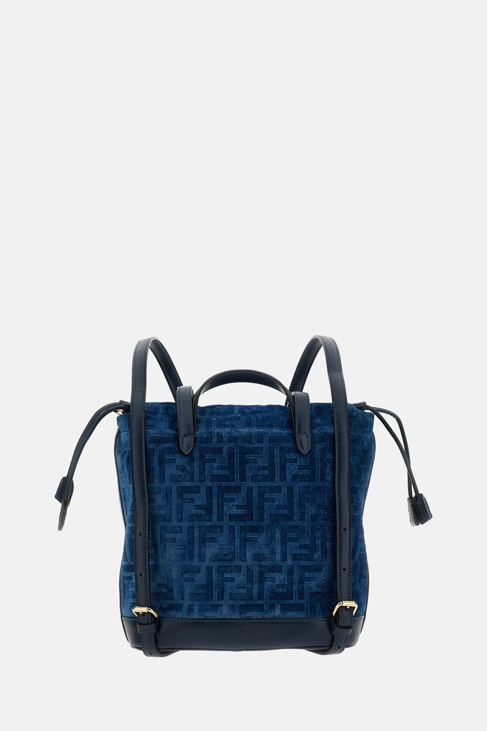 Fendi Women Backpack Denim Flock Ffbackpack Denim Flock Ff FENDI
