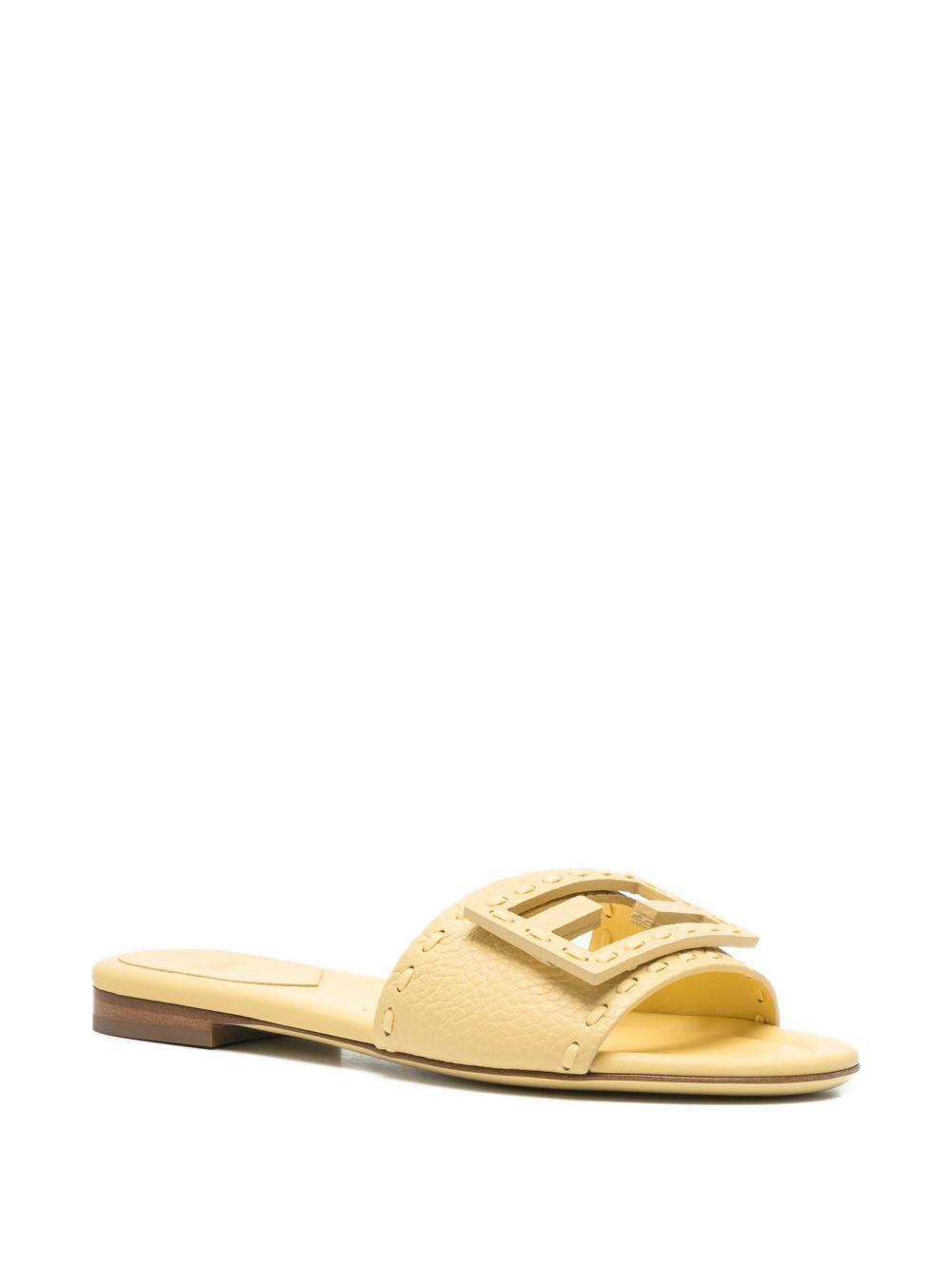 Fendi Women Baguette Leather Slides