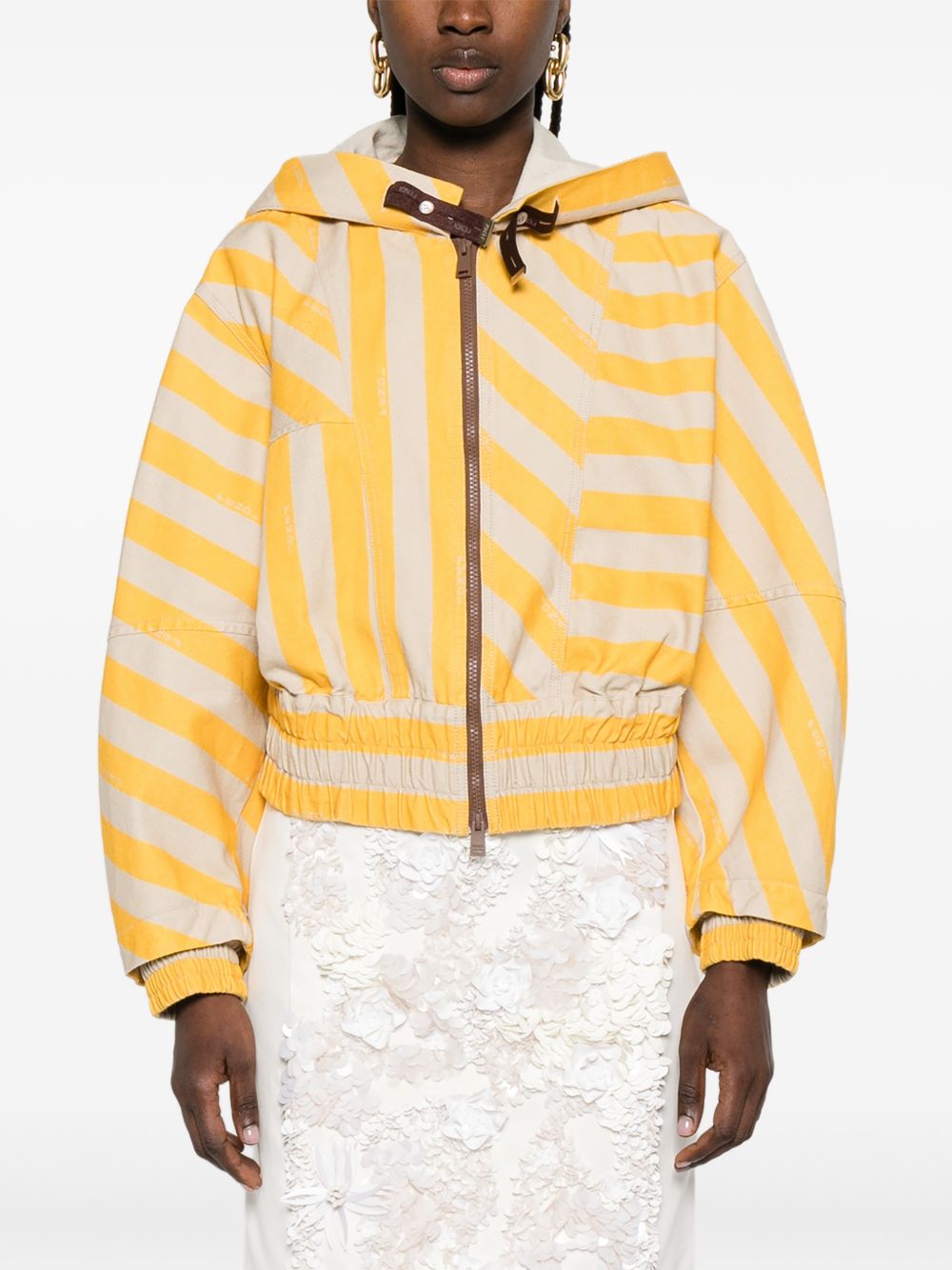 Fendi Women Striped Blouson Jacket