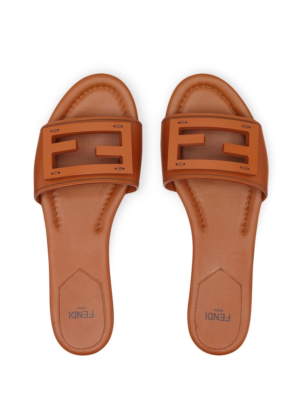 Fendi Women Baguette Leather Slides FENDI
