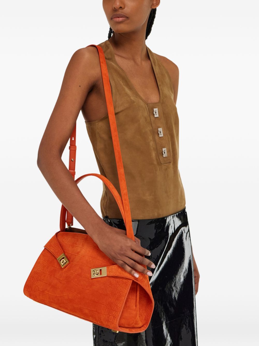 Ferragamo Women Hug Small Leather Tote Bag FERRAGAMO