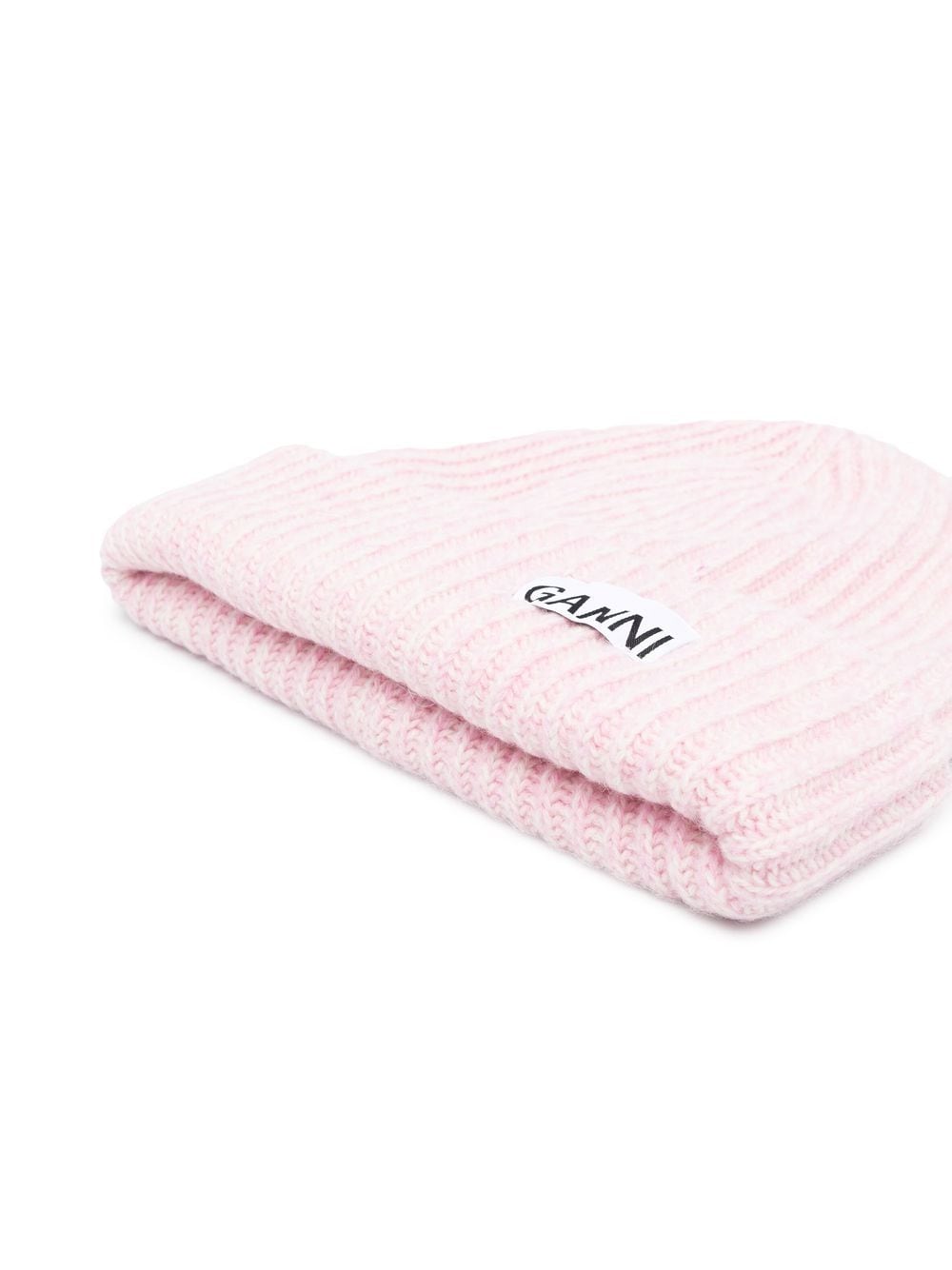 Ganni Women Logo Wool Beanie GANNI