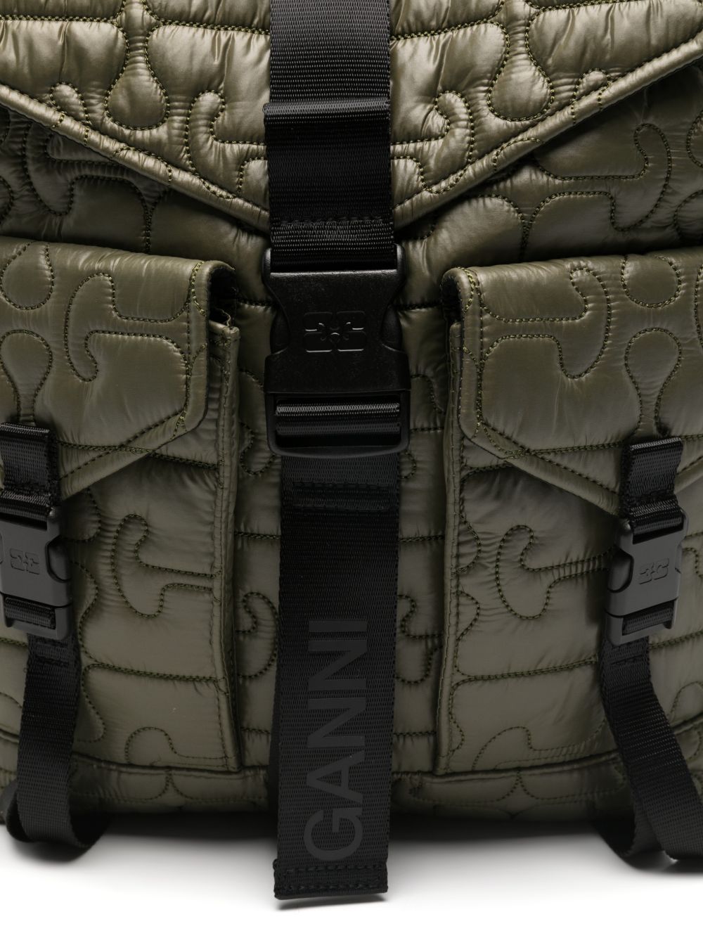 Ganni Women Quilted Nylon Backpack GANNI