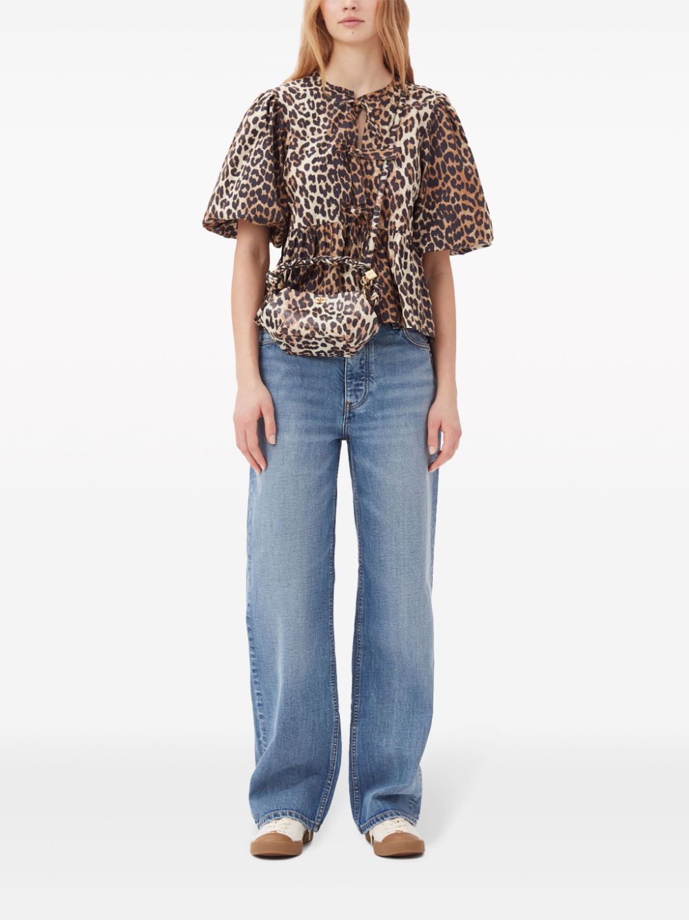 Ganni Women Organic Cotton Blouse GANNI