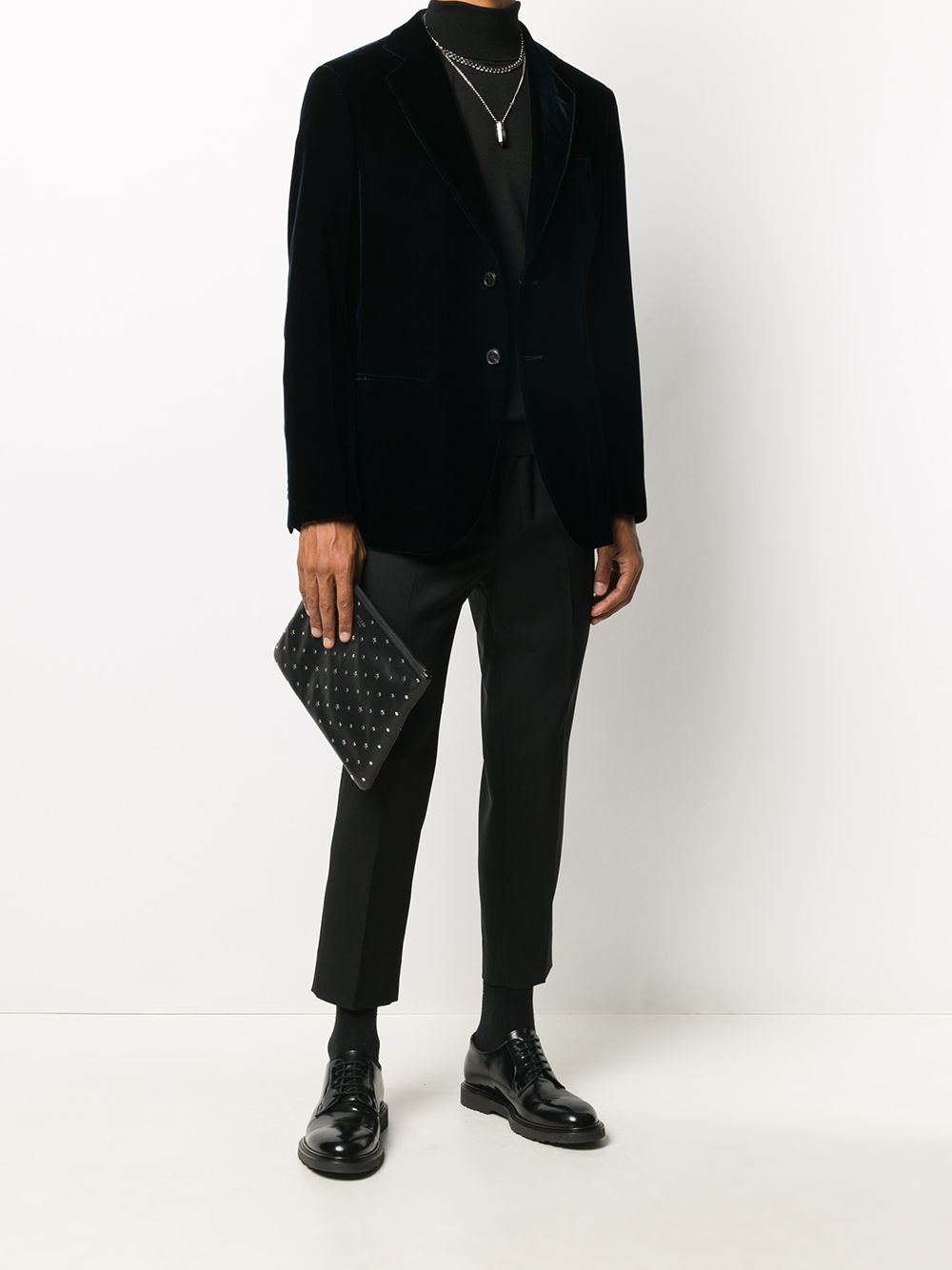 Giorgio Armani Men Velvet Single-Breasted Blazer Jacket GIORGIO ARMANI