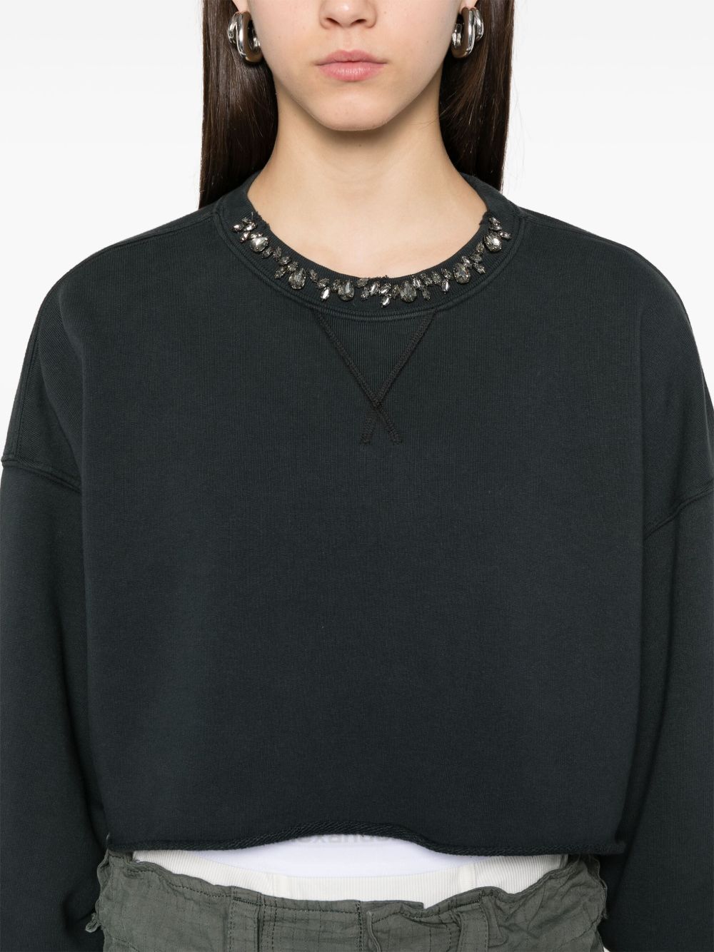 Golden Goose Women Cotton Cropped Sweatshirt GOLDEN GOOSE