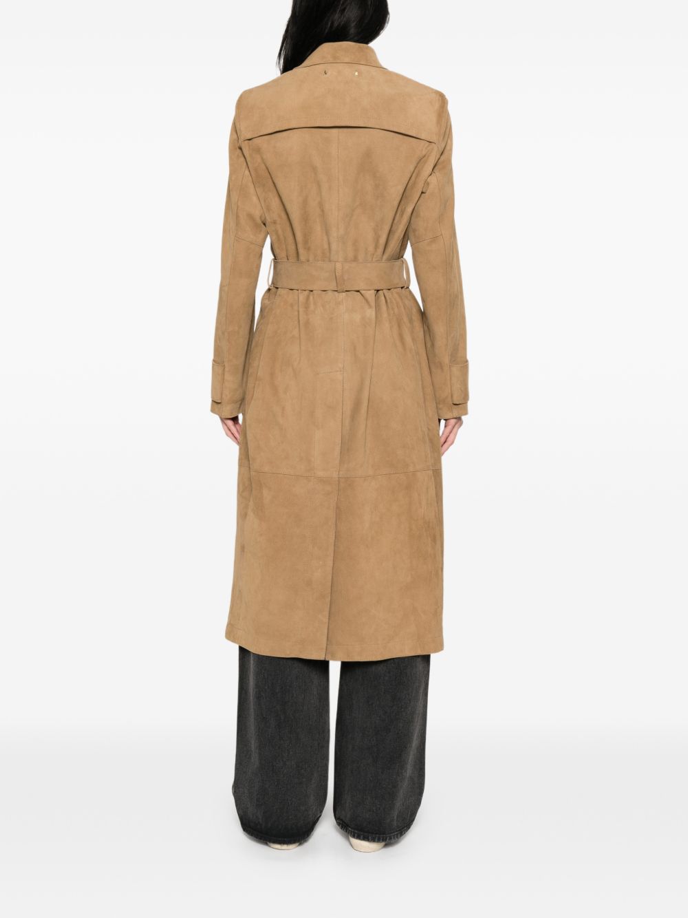 Golden Goose Women Suede Leather Trench Coat GOLDEN GOOSE