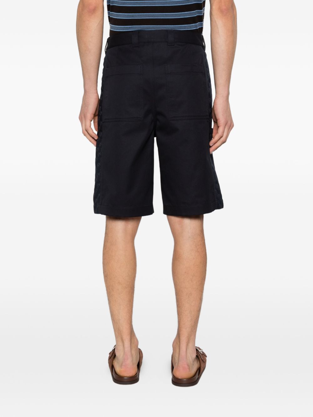 Gucci Men Cotton Twill Shorts