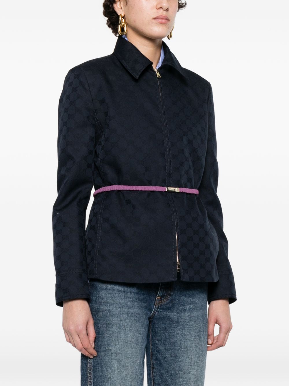 Gucci Women Gg Zipped Jacket