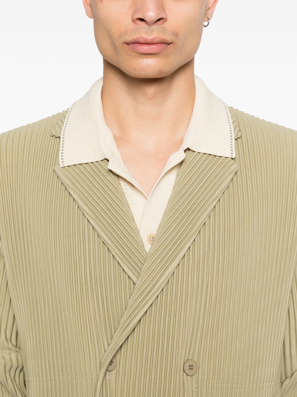 Homme Plisse' Issey Miyake Men Pleated Single-Breasted Jacket HOMME PLISSE ISSEY MIYAKE