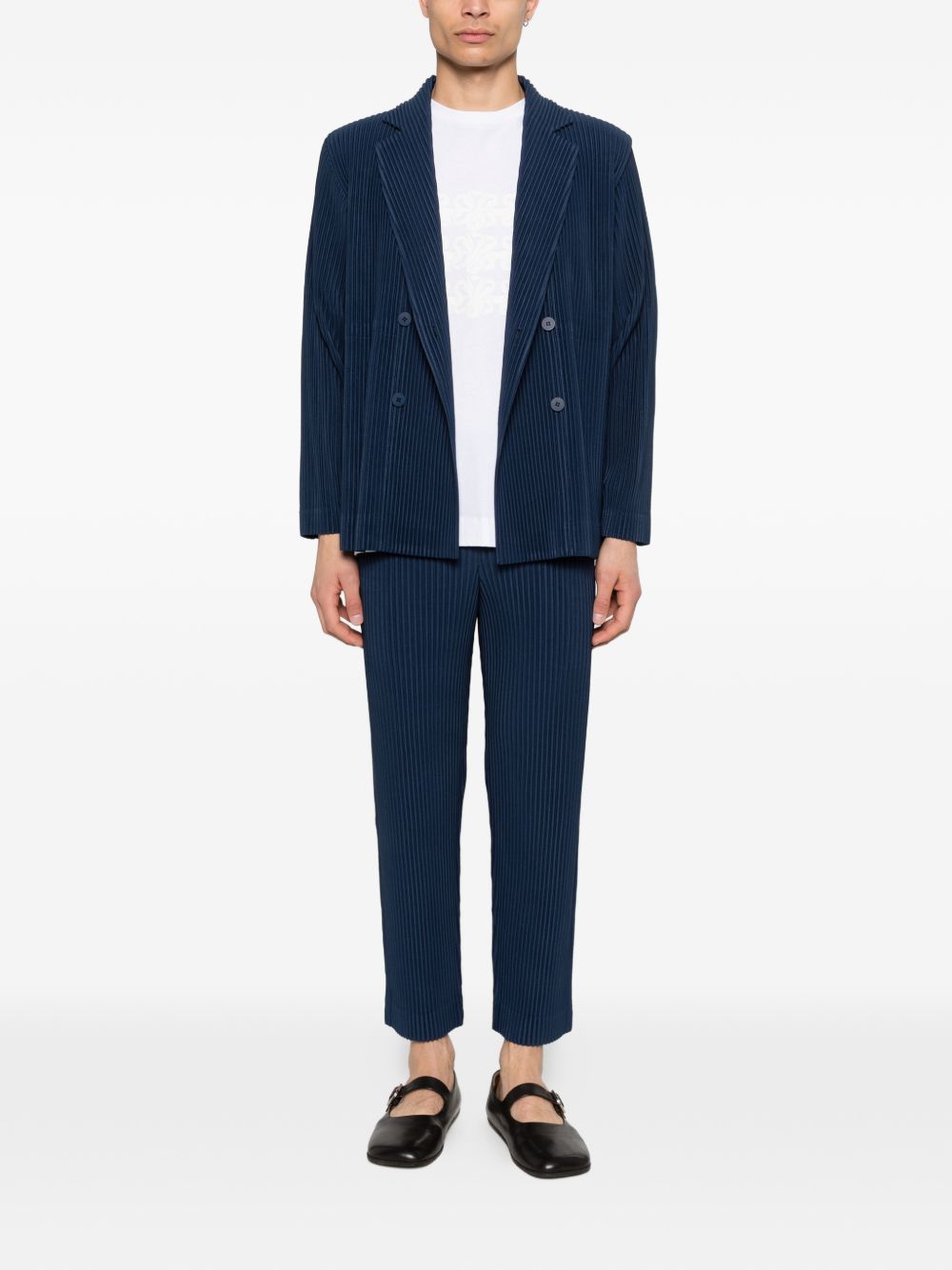 Homme Plisse' Issey Miyake Men Pleated Single-Breasted Jacket HOMME PLISSE ISSEY MIYAKE
