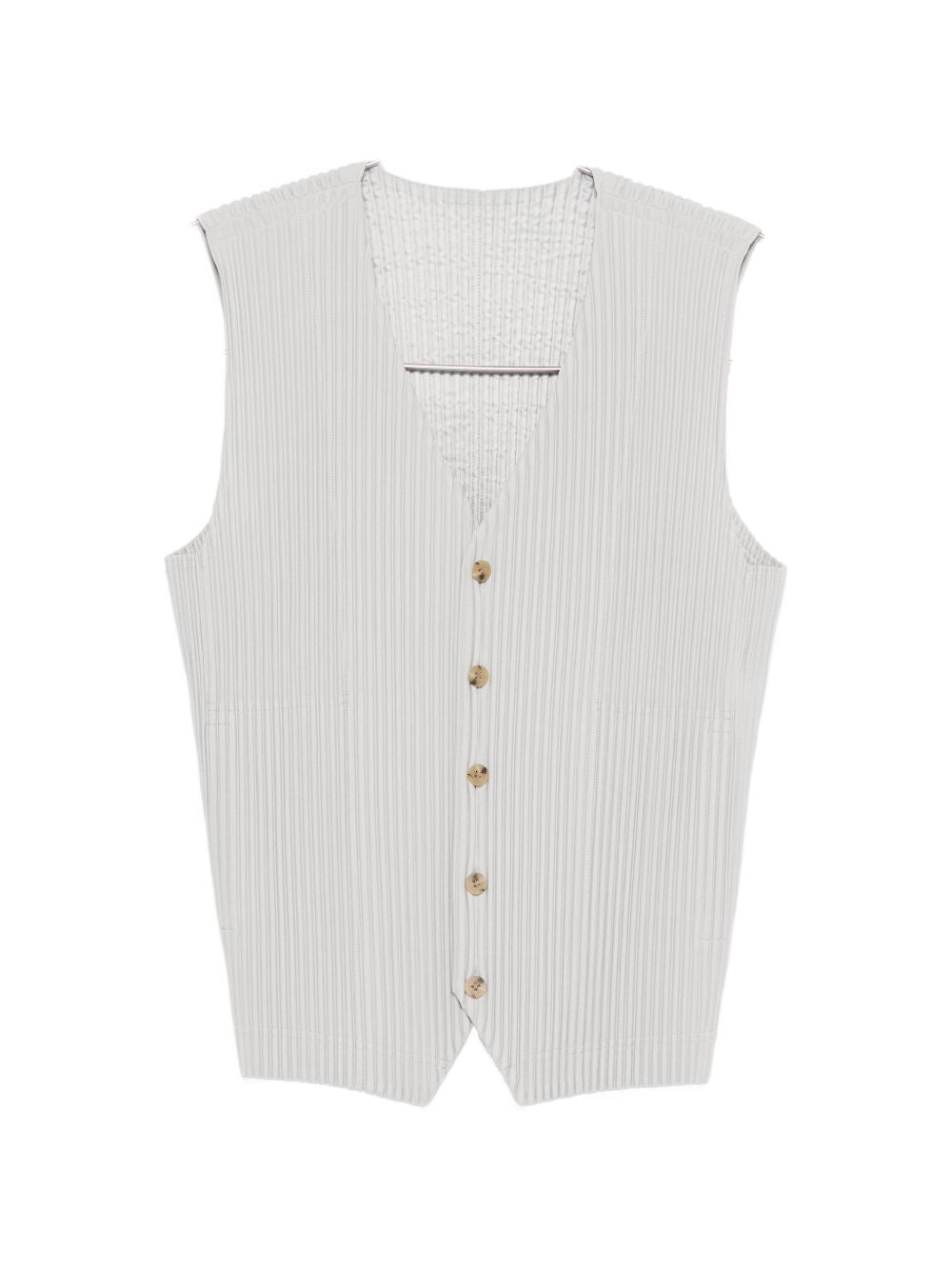Homme Plisse' Issey Miyake Men Pleated V-Necked Vest HOMME PLISSE ISSEY MIYAKE