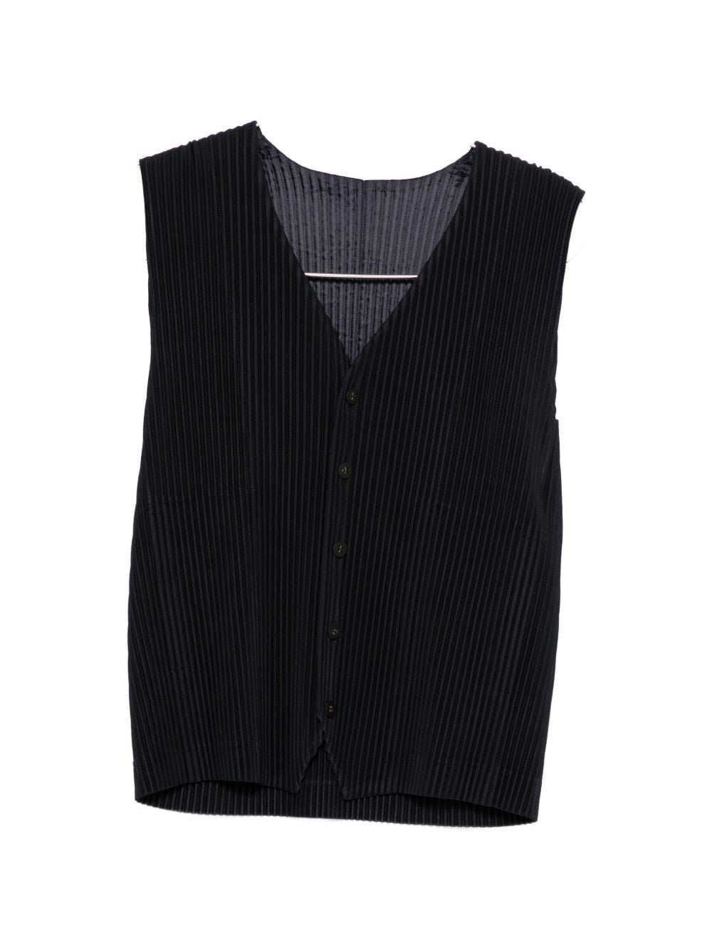 Homme Plisse' Issey Miyake Men Pleated V-Necked Vest HOMME PLISSE ISSEY MIYAKE
